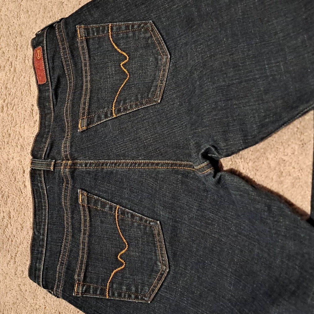 AG boot cut jeans. Dark wash